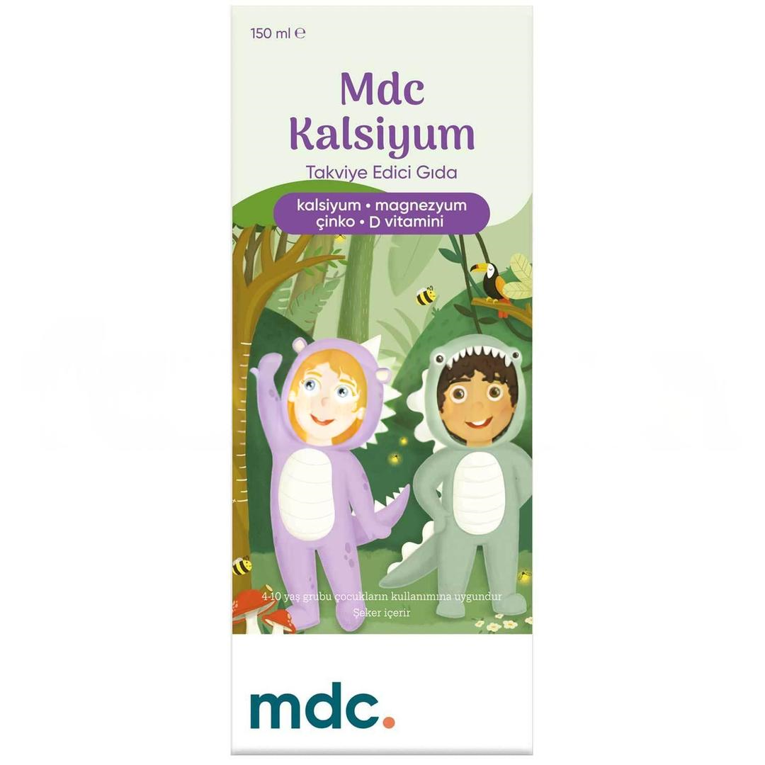 MDC Kalsiyum Magnezyum Çinko Vitamin-D Şurup 150 ml