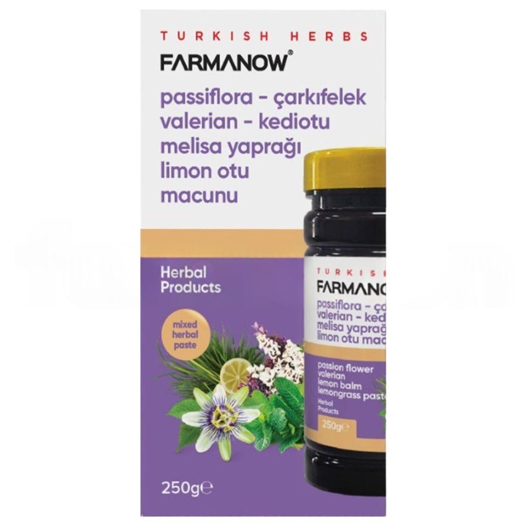 Farmanow Passiflora Çarkıfelek Valerian Kediotu Melisa Yaprağı Limon Otu Macunu 250 gr