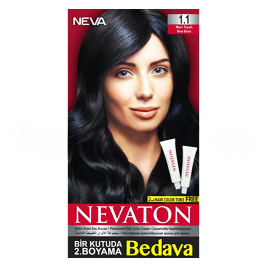 Nevaton Kalıcı Krem Saç Boyası 1.1 Mavi Siyah