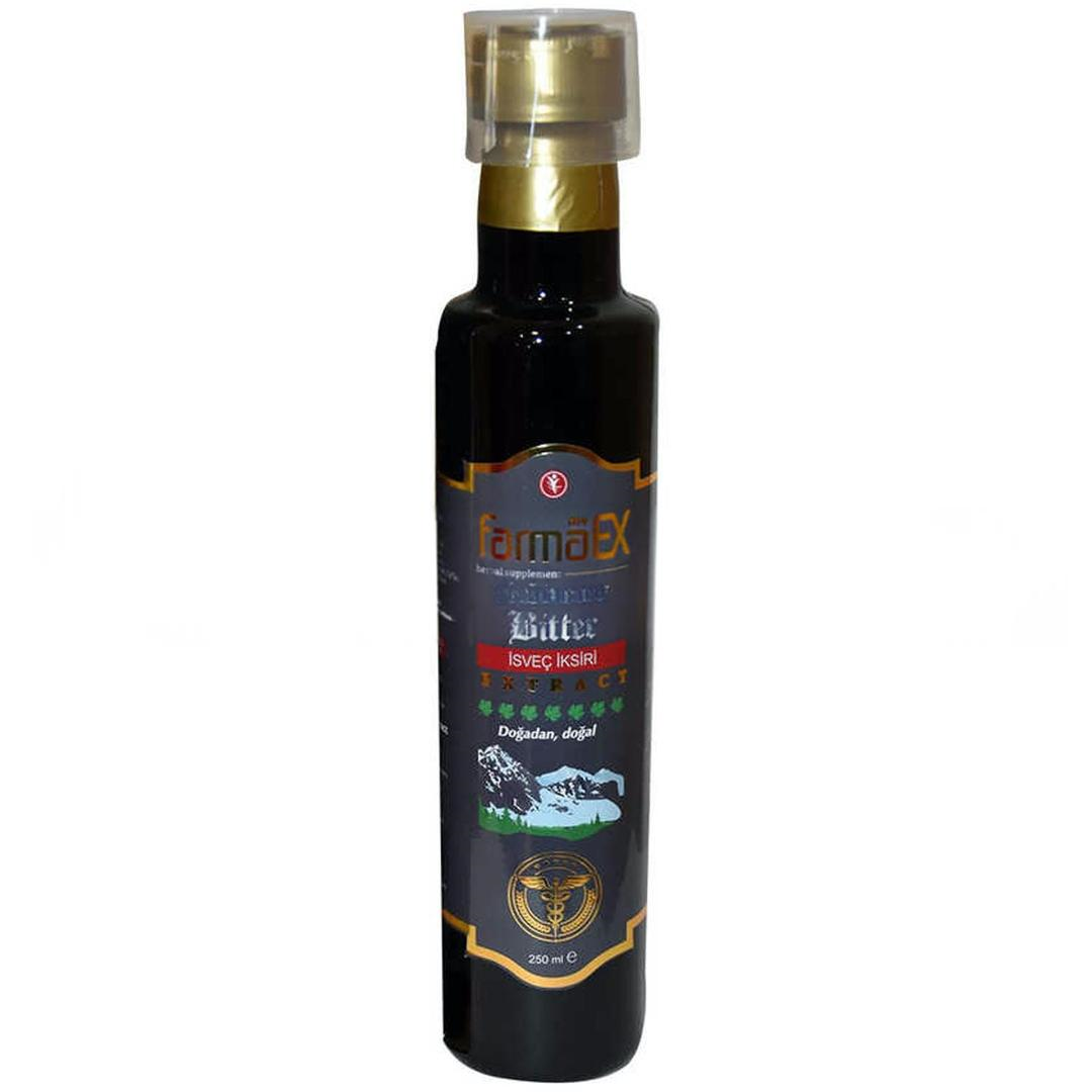 Yeşil Naturel Farmaex İsveç İksiri Şurubu Bitkisel Ekstrakt Alkolsüz 250 ml