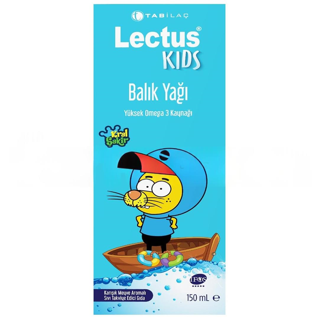 Lectus Kids Kral Şakir Karışık Meyve Aromalı Balık Yağı 150 ml