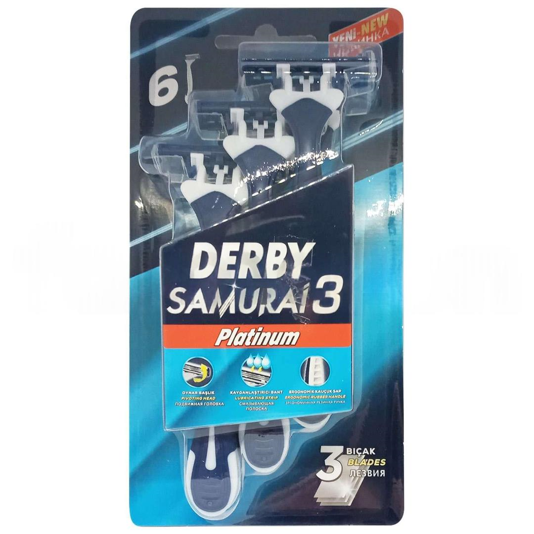 Derby Samurai 3 Bıçaklı Platinum 6 Adet