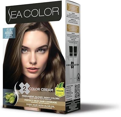 Sea Color 6.11 Yoğun Koyu Küllü Kumral İki Tüplü Set Saç Boyası