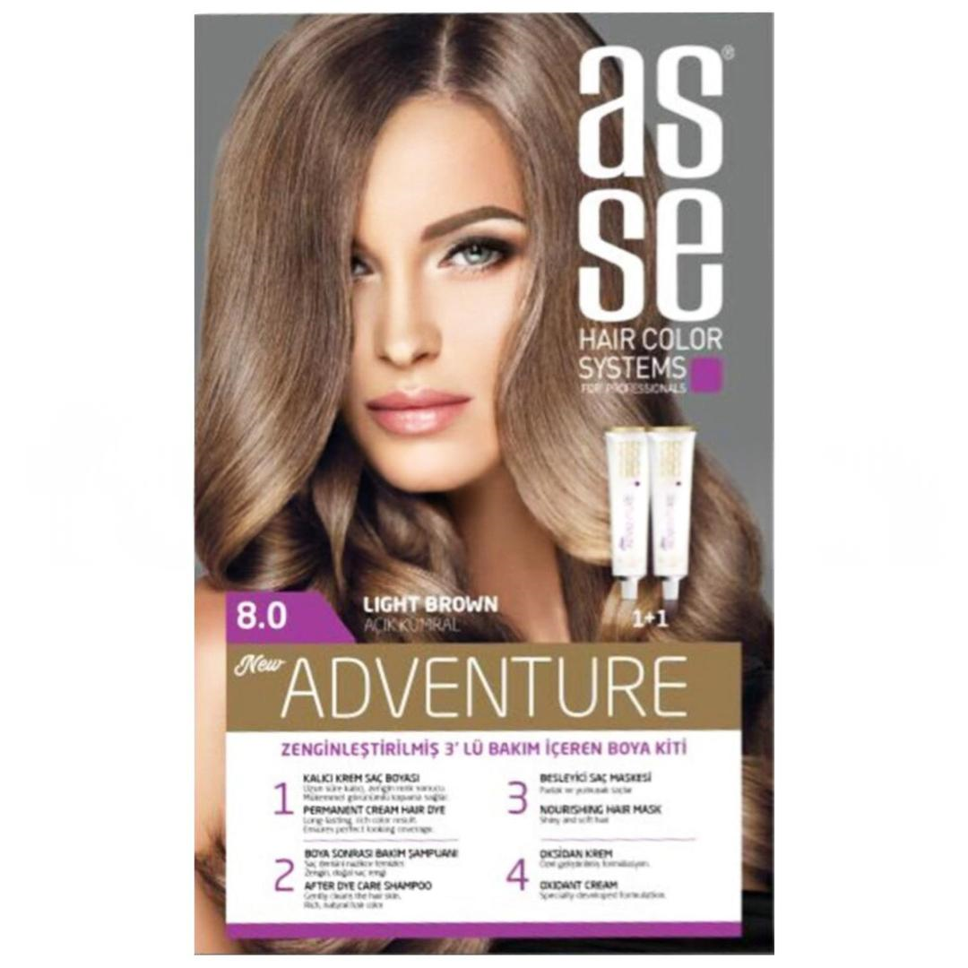 Asse Hair Color System Saç Boyası Açık Kumral No: 8.00