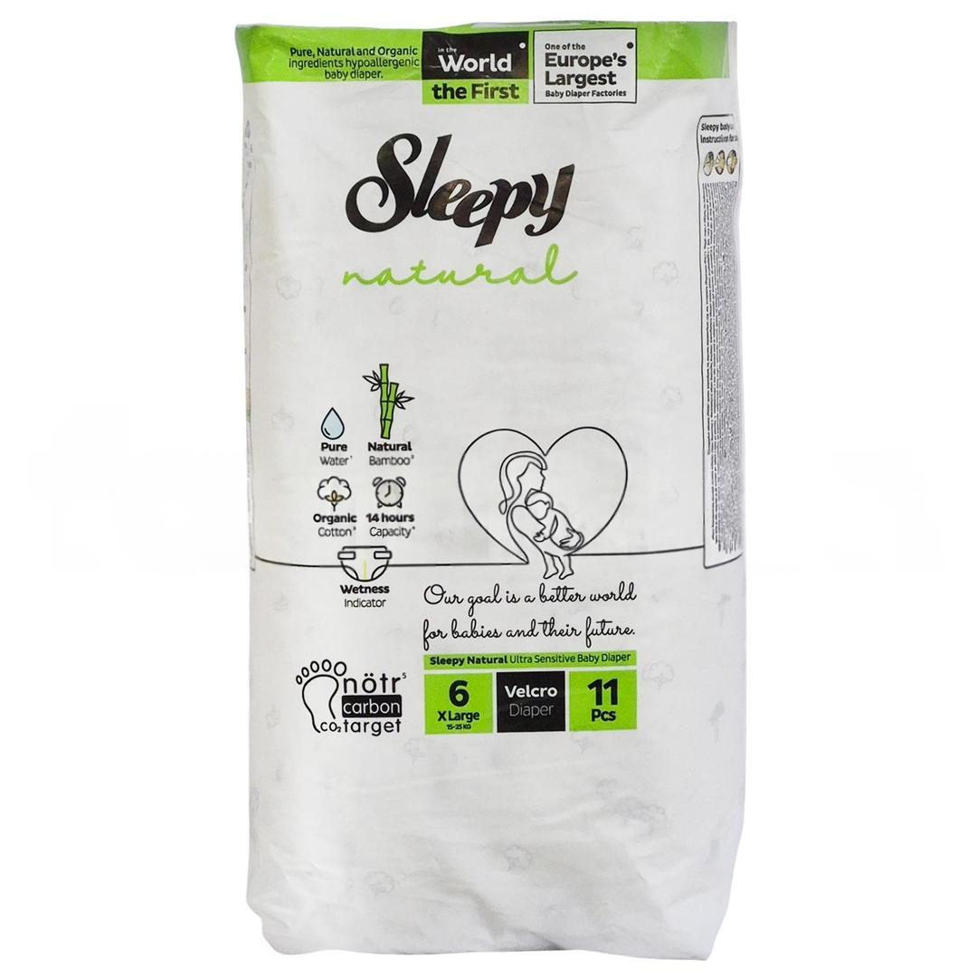 Sleepy Natural Bebek Bezi xLarge No: 6 11'li