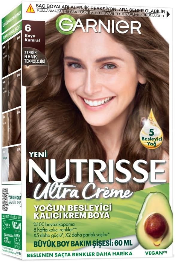 Garnier Nutrisse 6 Koyu Karamel 60 ml Saç Boyası