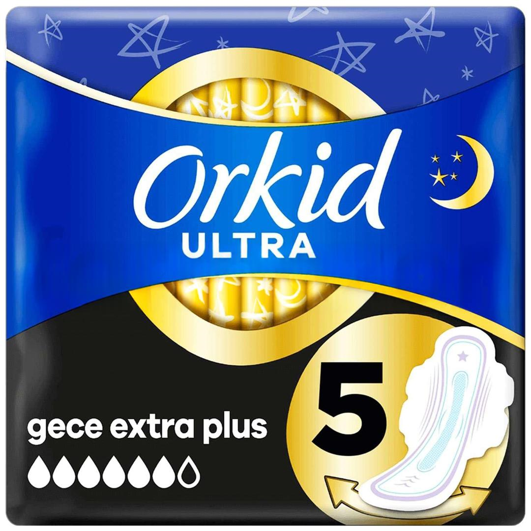Orkid Ultra Hijyenik Ped Gece Extra Plus No: 5 5'li