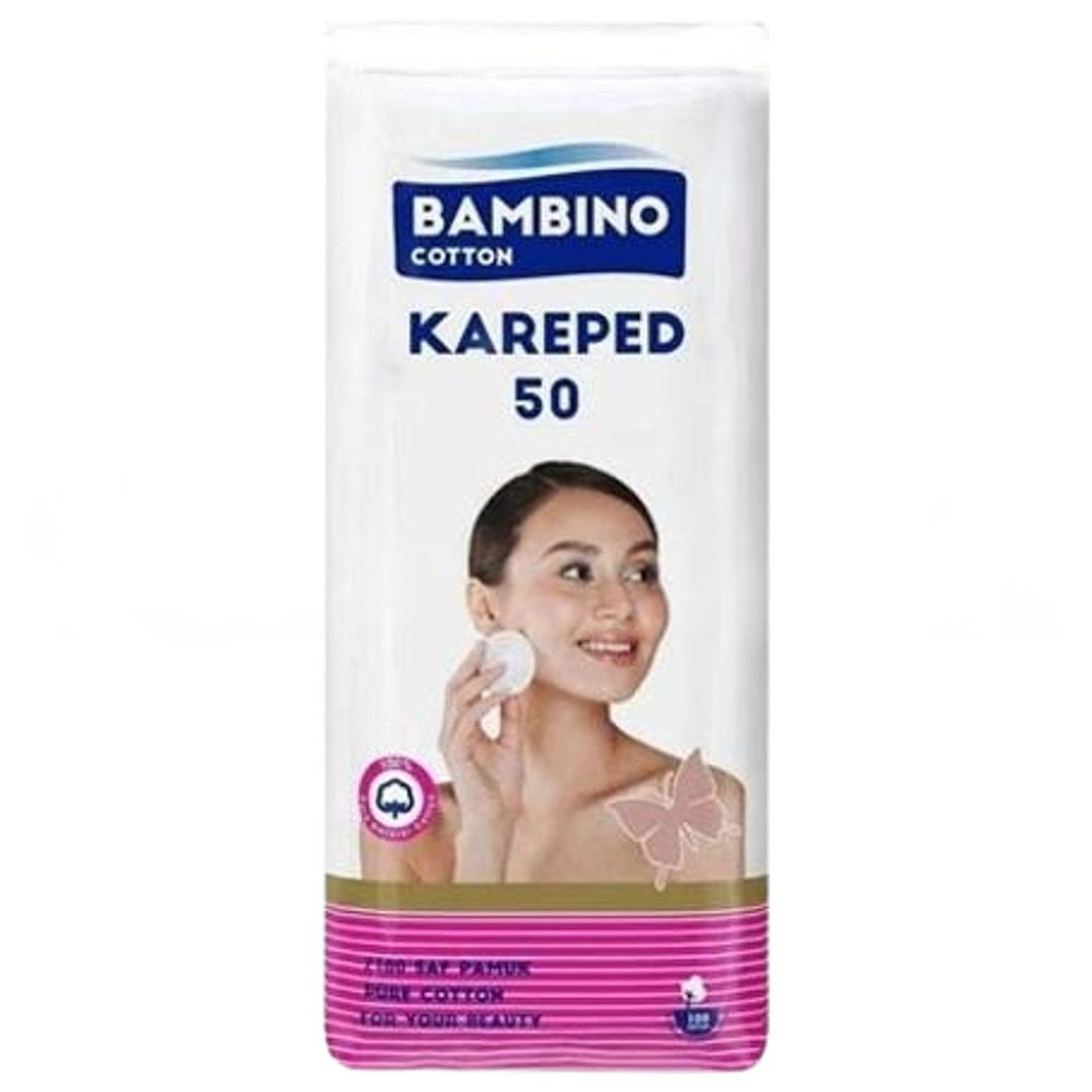 Bambino Kareped Makyaj Temizleme Pamuğu - 50'li