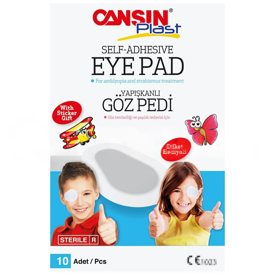 Cansın Plast Yapışkanlı Göz Pedi Çocuk 6,5 x 9,5 cm 10'lu