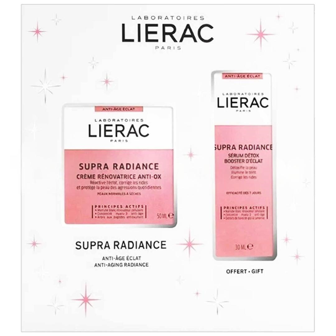 Lierac Supra Radiance Cream Antioksidan Etkili Jel Krem 50 ml + Supra Radiance Detoks Etkili Serum 30 ml