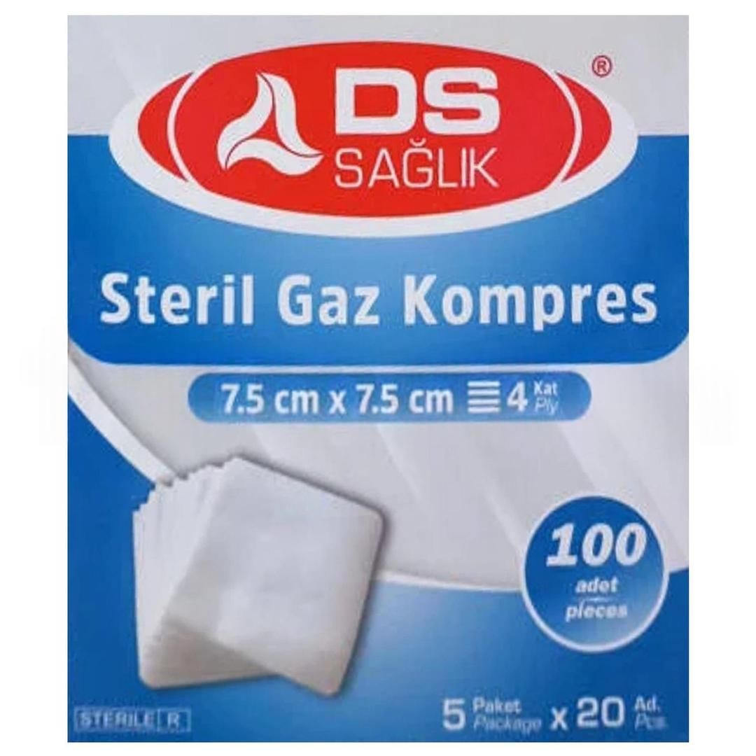 DS Sağlık Steril Gaz Kompress 7,5 x 7,5 cm 100'lü