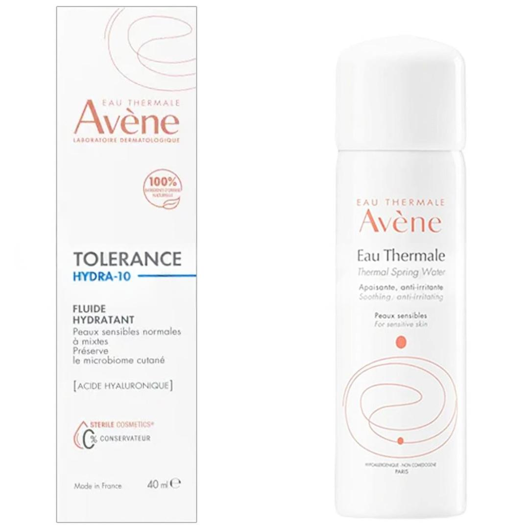 Avène Tolerance Hydra-10 Hydrating Fluide 40 ml + Avène Eau Thermale Spring Water 50 ml