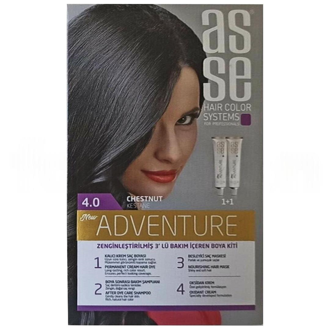 Asse Hair Color System Saç Boyası Kestane No: 4.00