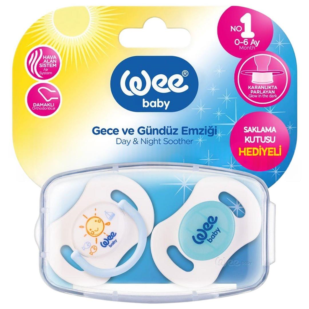 Wee Baby 152 Gece ve Gündüz Emziği No: 1 2'li - Mavi