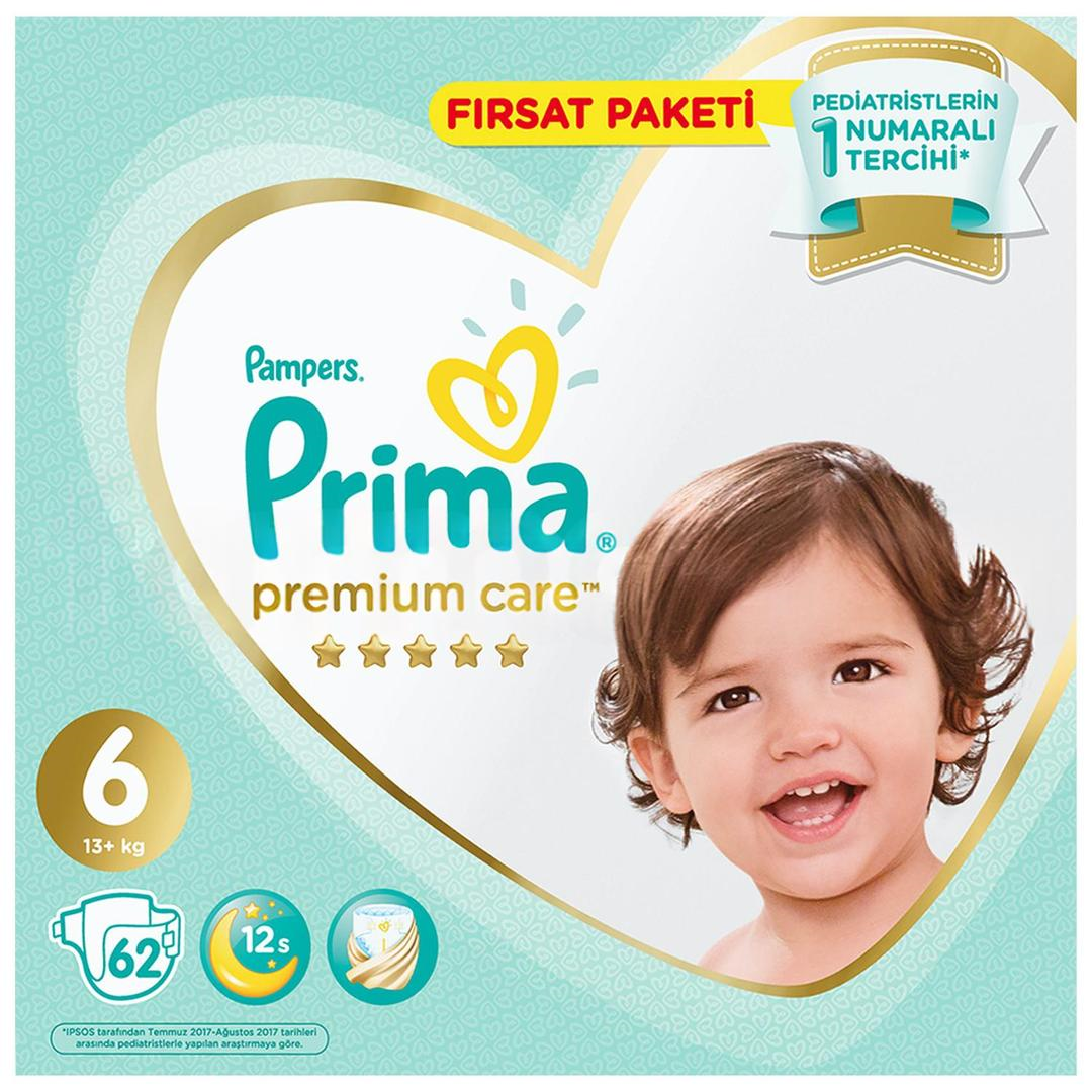 Prima Premium Care Bebek Bezi Fırsat Paketi No: 6 62'li