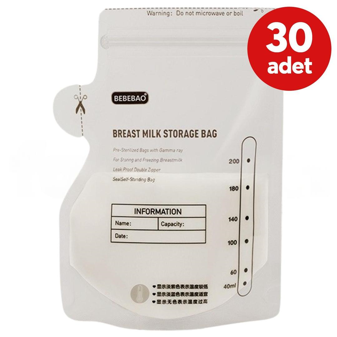 Bebebao Anne Sütü Saklama Poşeti 200 ml 30'lu