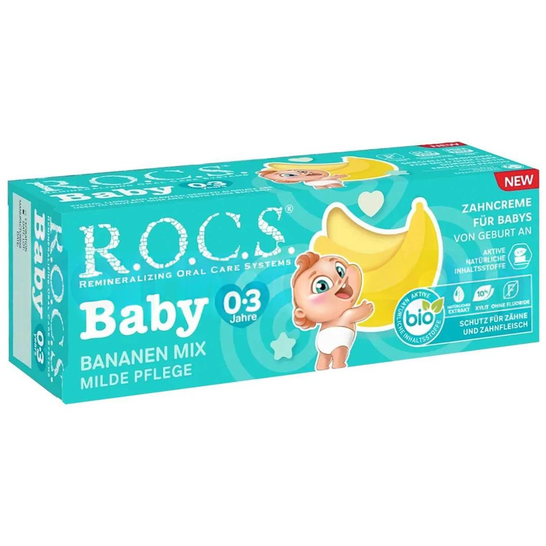 Rocs Baby 0-3 Yaş Muz Püresi Tadında Bebek Diş Macunu 45 gr