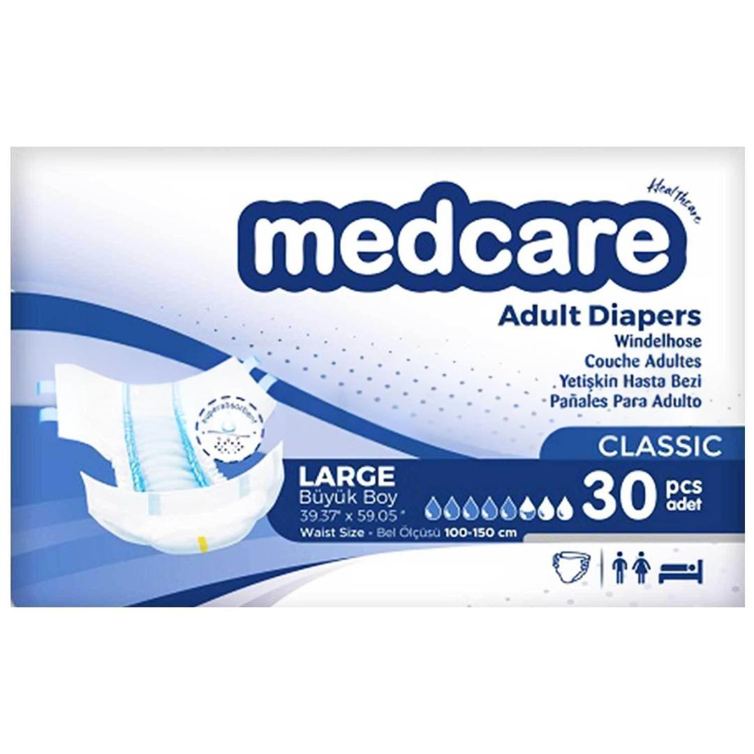 Medcare Belbantlı Classic Hasta Bezi Large 30'lu