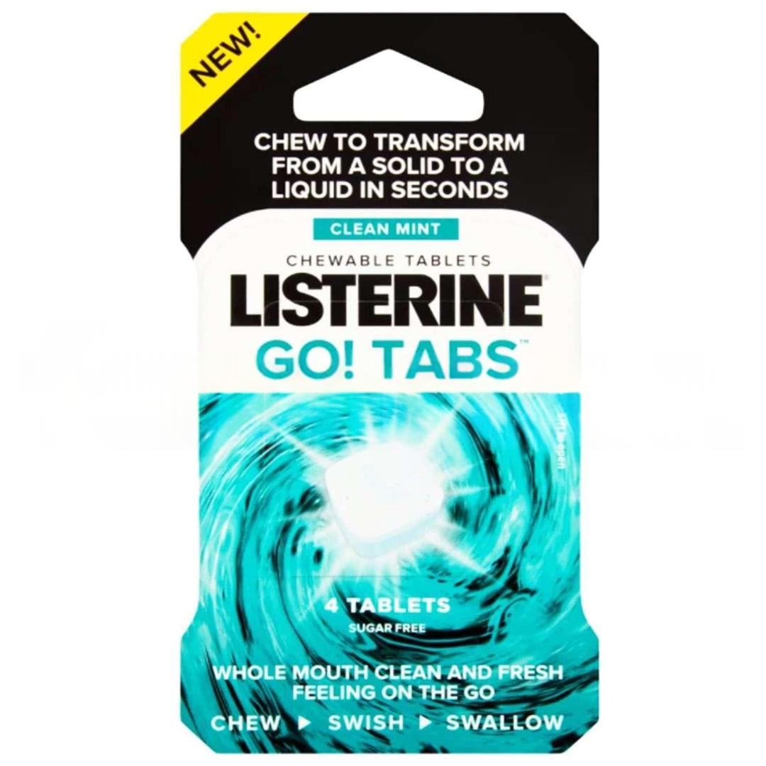 Listerine Go! Tabs Clean Mint Çiğneme Tableti 4'lü