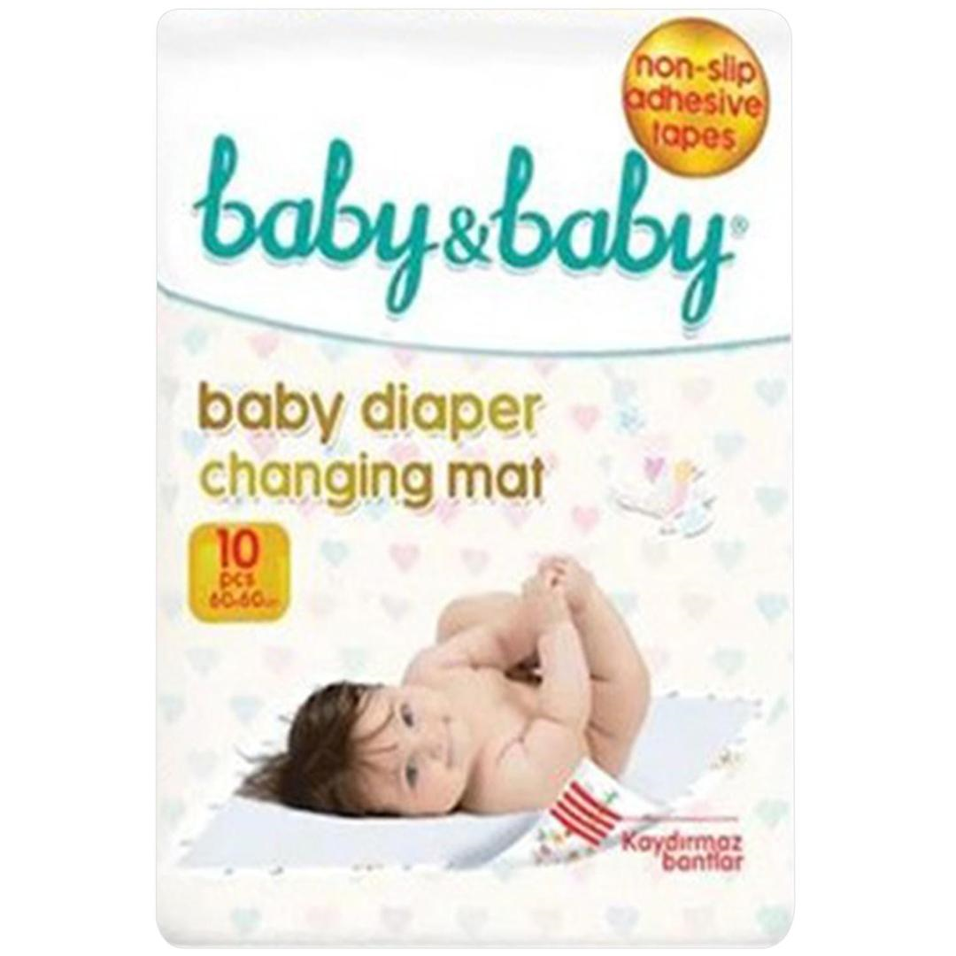 Baby & Baby Bebek Bakım Örtüsü Kaydırmaz Bantlı 10'lu