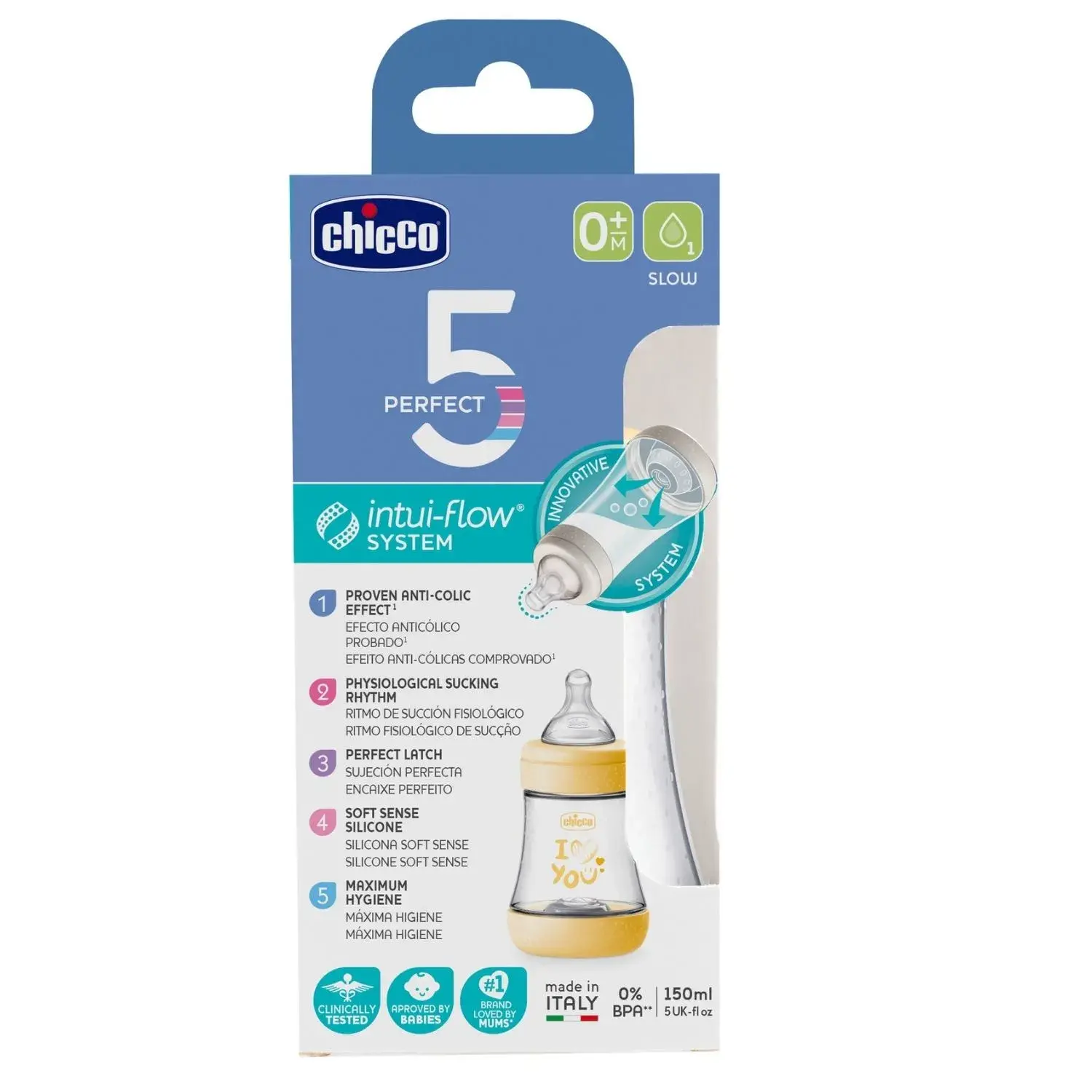 P5 ANTİKOLİK BİBERON PP 150ML - UNISEX-YENİ