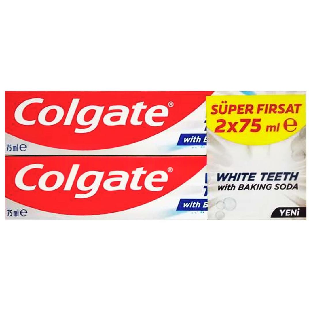 Colgate Süper Fırsat White Teeth With Baking Soda Diş Macunu 2'li 75 ml