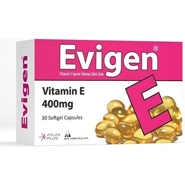 Evigen Vitamin E 400 mg 30 Kapsül