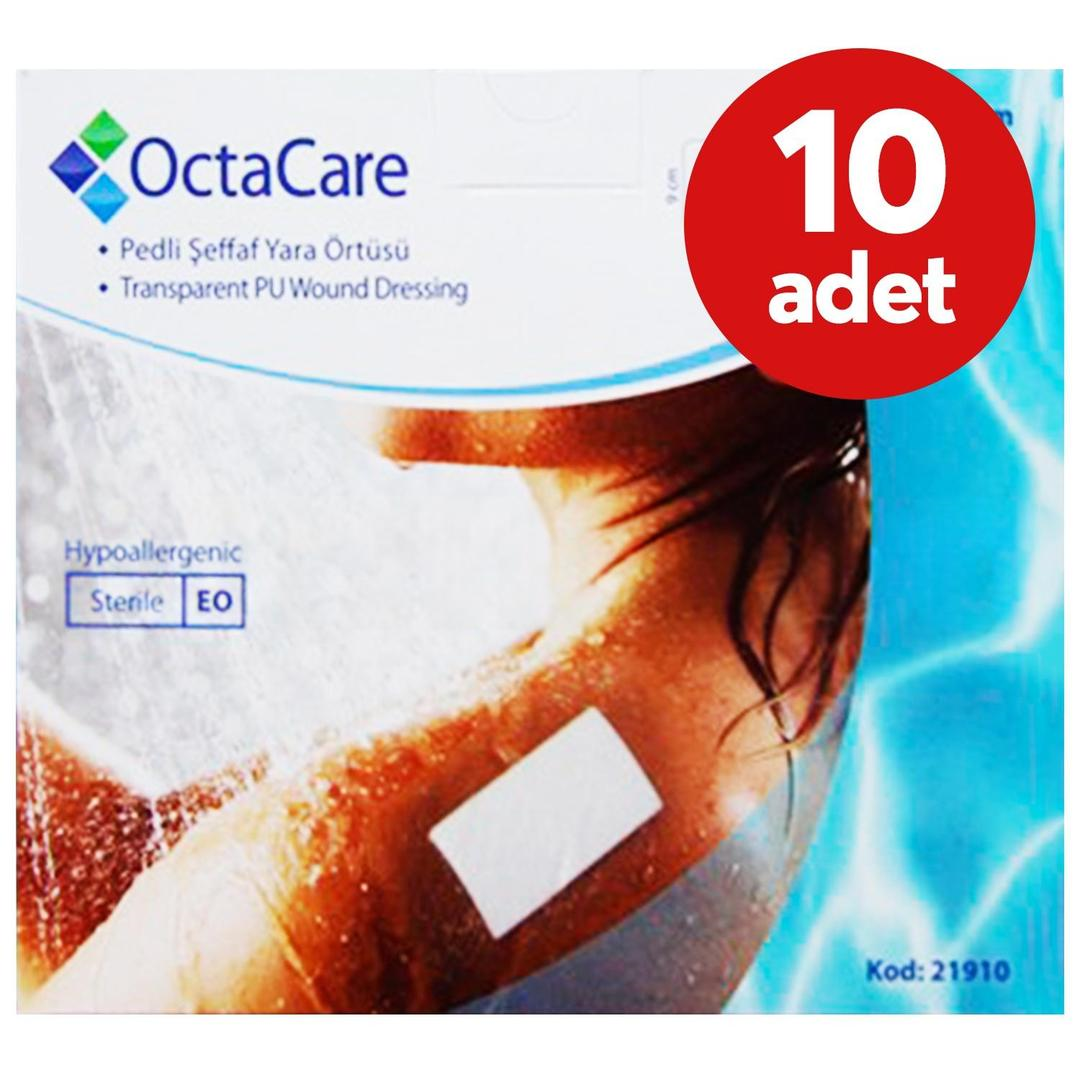 Octacare Şeffaf Pu Film Yara Örtüsü 9x10 cm 25'li - 10 Adet