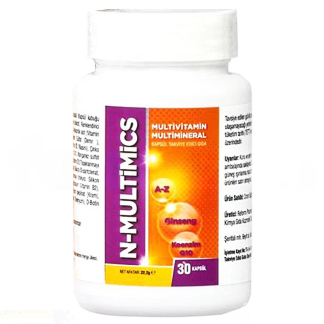 N-Multimics Multivitamin & Mineral İçeren 30 Kapsül