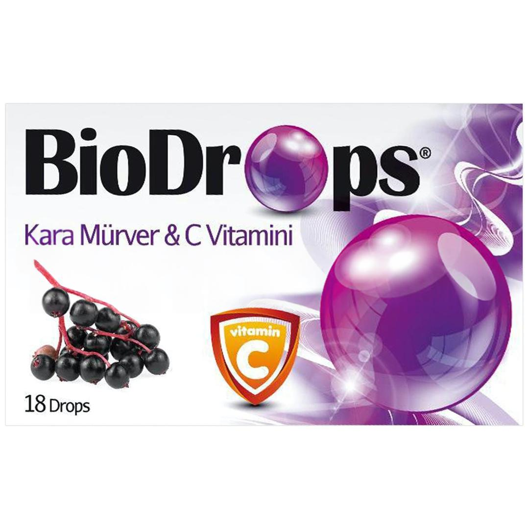 Biodrops Kara Mürver C Vitamini 18 Pastil