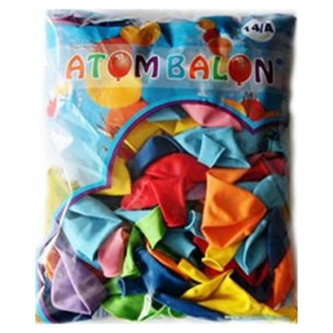 Atom Balon Renkli Desensiz Balon 14/A 100'lü