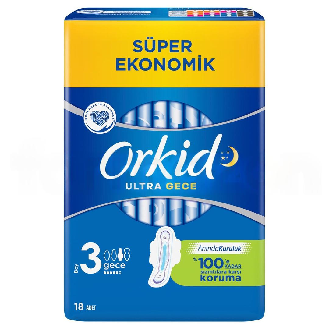 Orkid Ultra Hijyenik Ped Gece 18'li