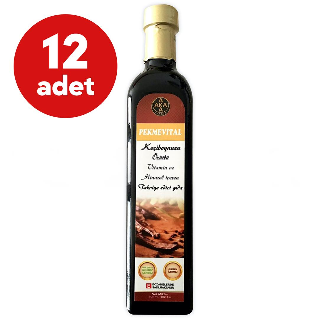 Pekmevital Keçiboynuzu Özü 680 gr - 12 Adet