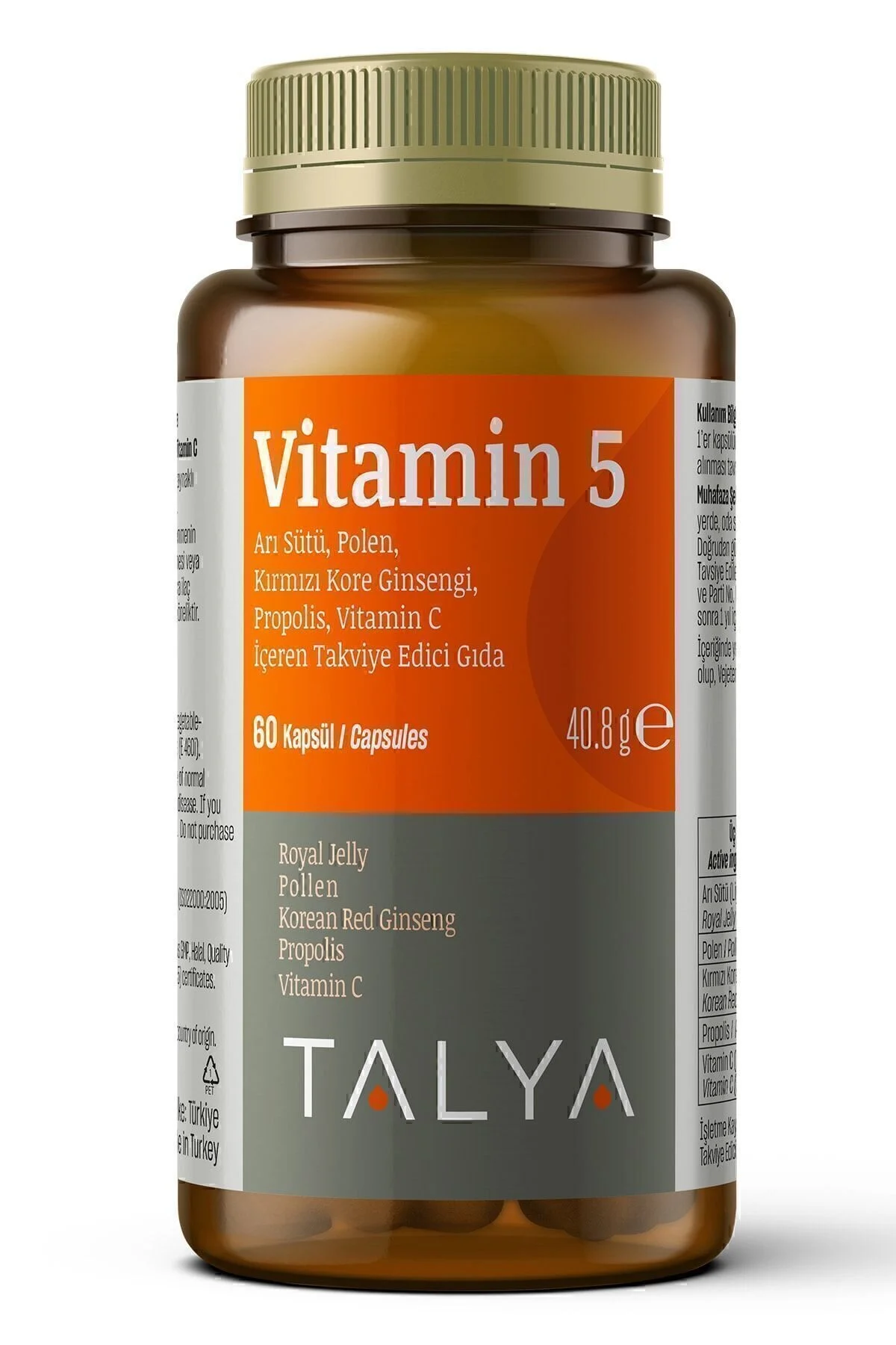 VITAMIN 5 ARI SUTU POLEN GINSENG VIT C TALYA