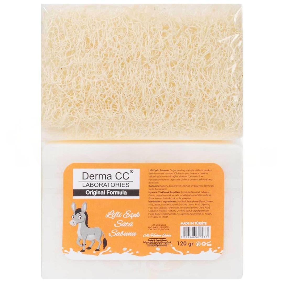 Derma CC Laboratories Doğal Kabak Lifli El Yapımı Sabun Eşek Sütü 120 gr