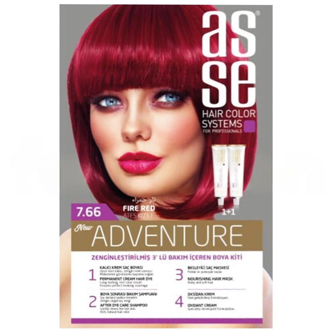 Asse Hair Color System Saç Boyası Ateş Kızılı No: 7.66