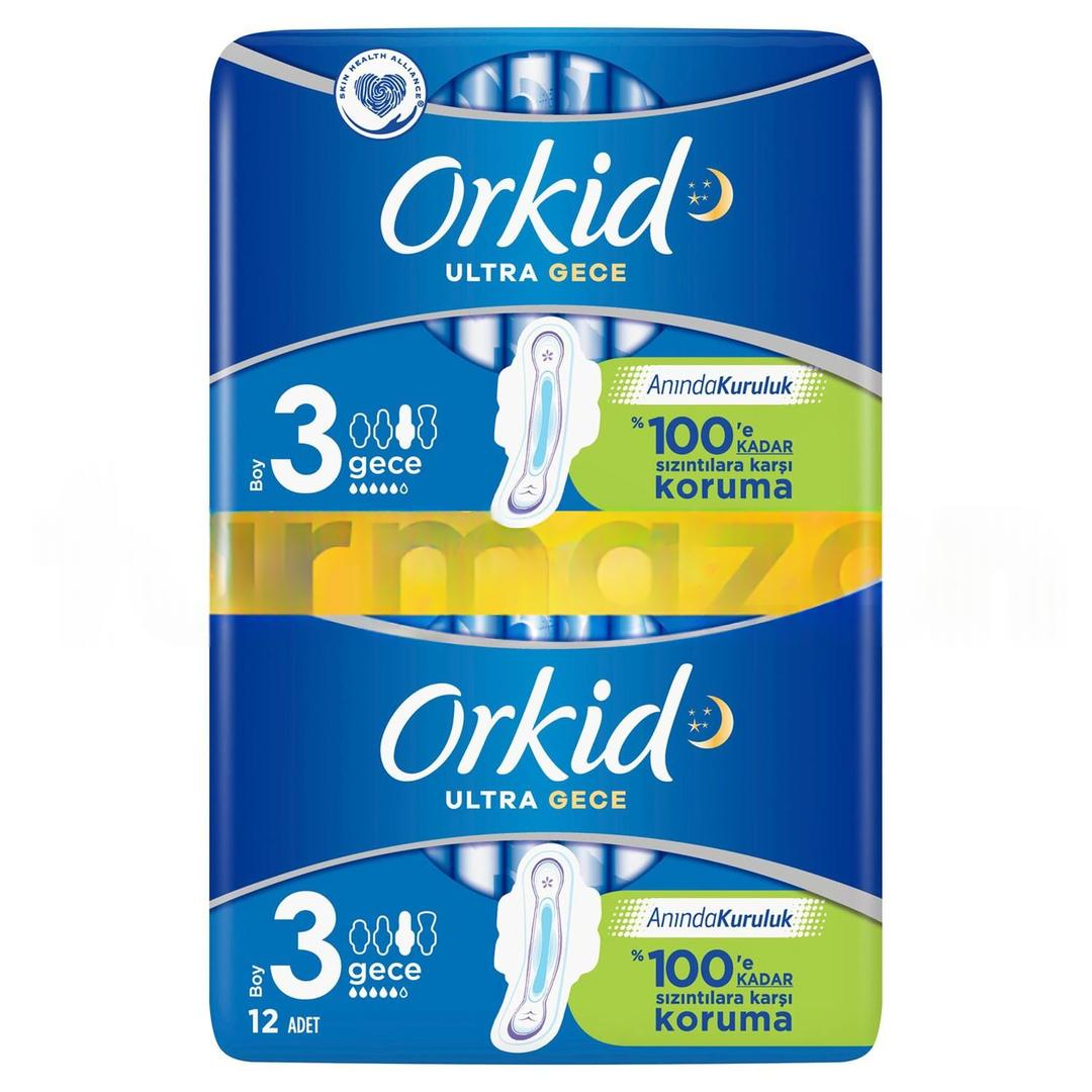Orkid Ultra Extra Hijyenik Ped Gece 12'li