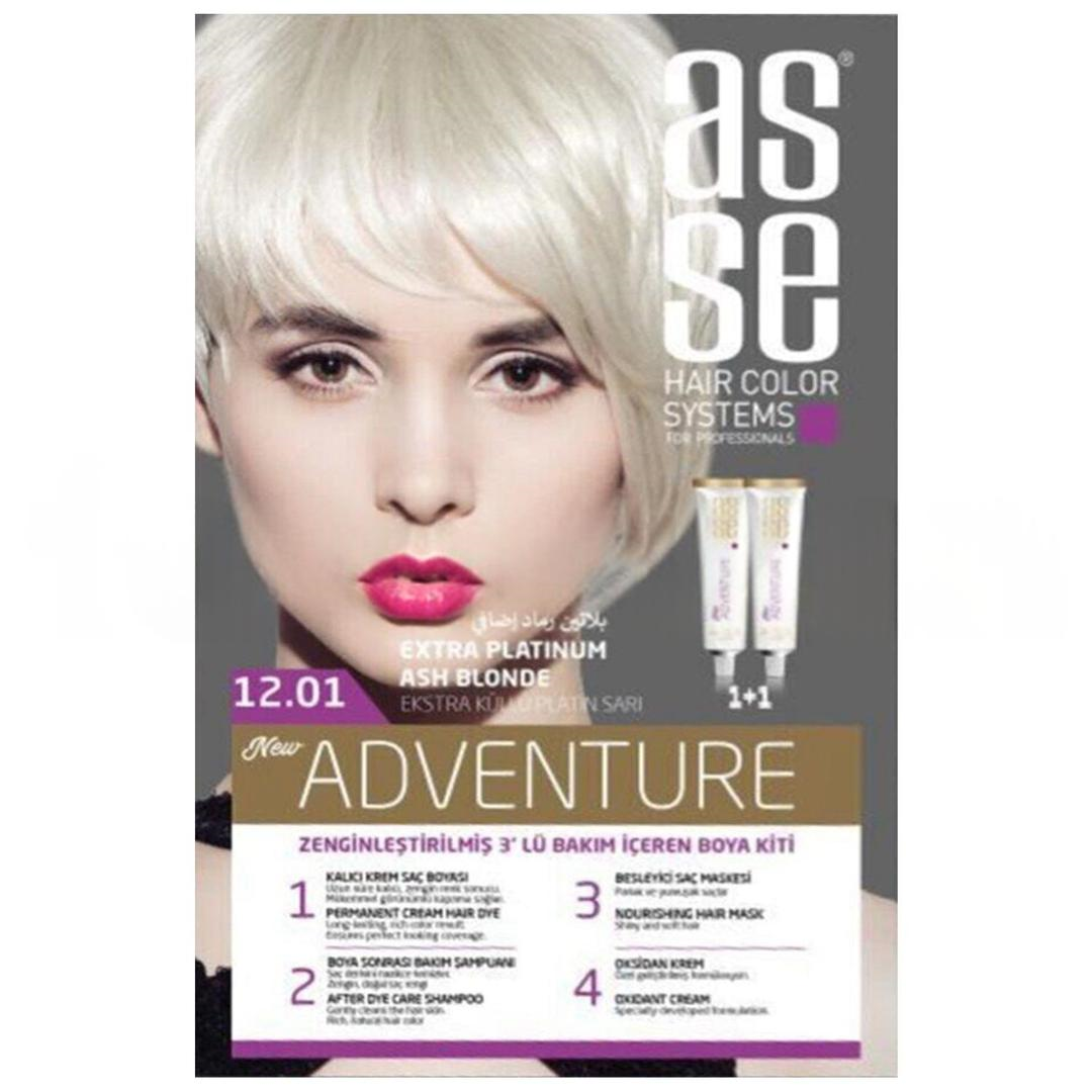 Asse Hair Color System Saç Boyası Extra Küllü Platin Sarı No:12.01