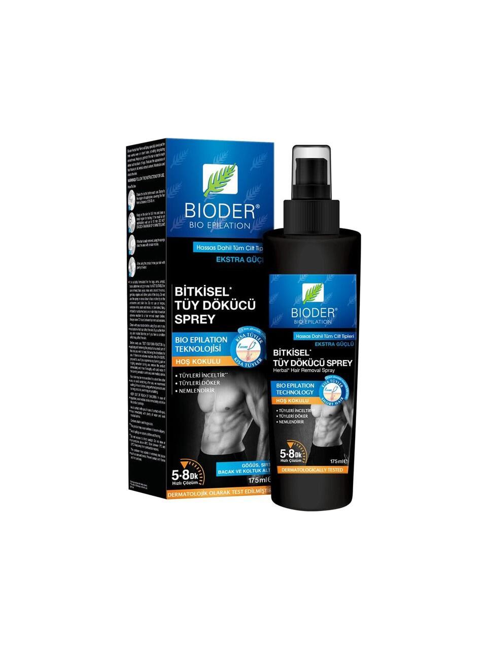 BIODER BIO EPILATION BİTKİSEL TÜY DÖKÜCÜ SPREY ERKEK 175ML