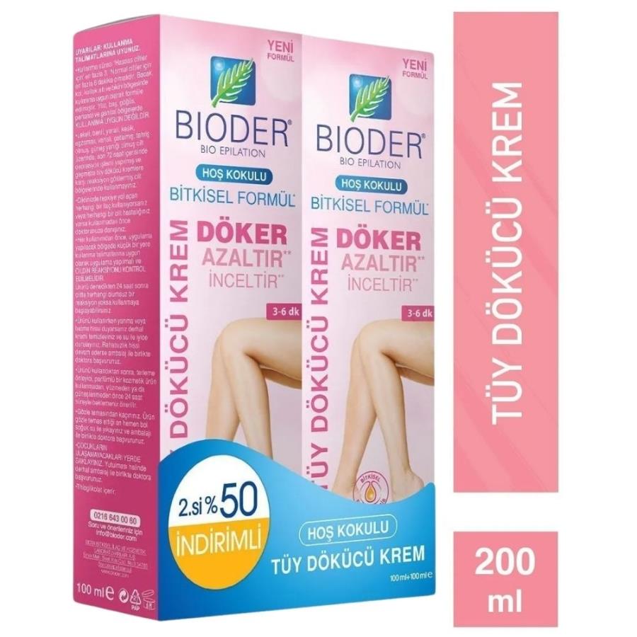 BIODER TÜY DÖKÜCÜ KREM 2 Sİ %50 İNDİRİMLİ 100MLX2 ADET