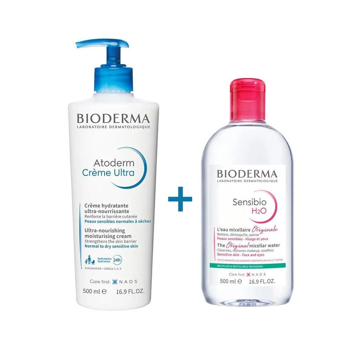 BIODERMA CREME ULTRA 500ML+ SENSIBIO H2O 500ML HEDİYE