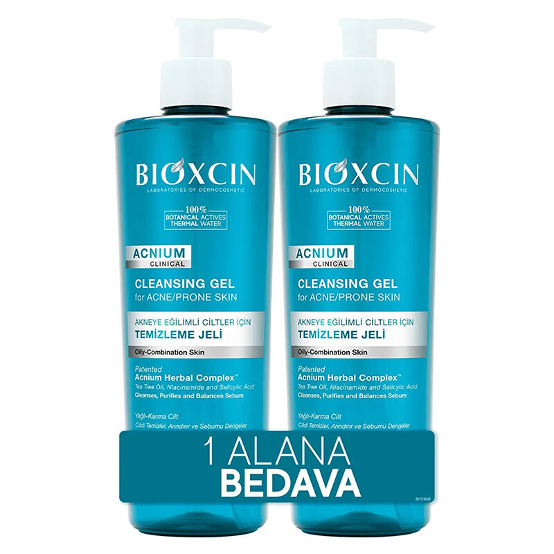 Bioxcin Acnium Sebum Dengeleyici Yüz Yıkama Jeli 1 ALANA 1 BEDAVA