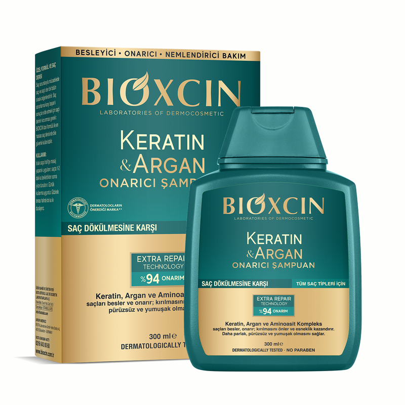 BIOXCIN KERATIN ARGAN ONARICI ŞAMPUAN 1+1