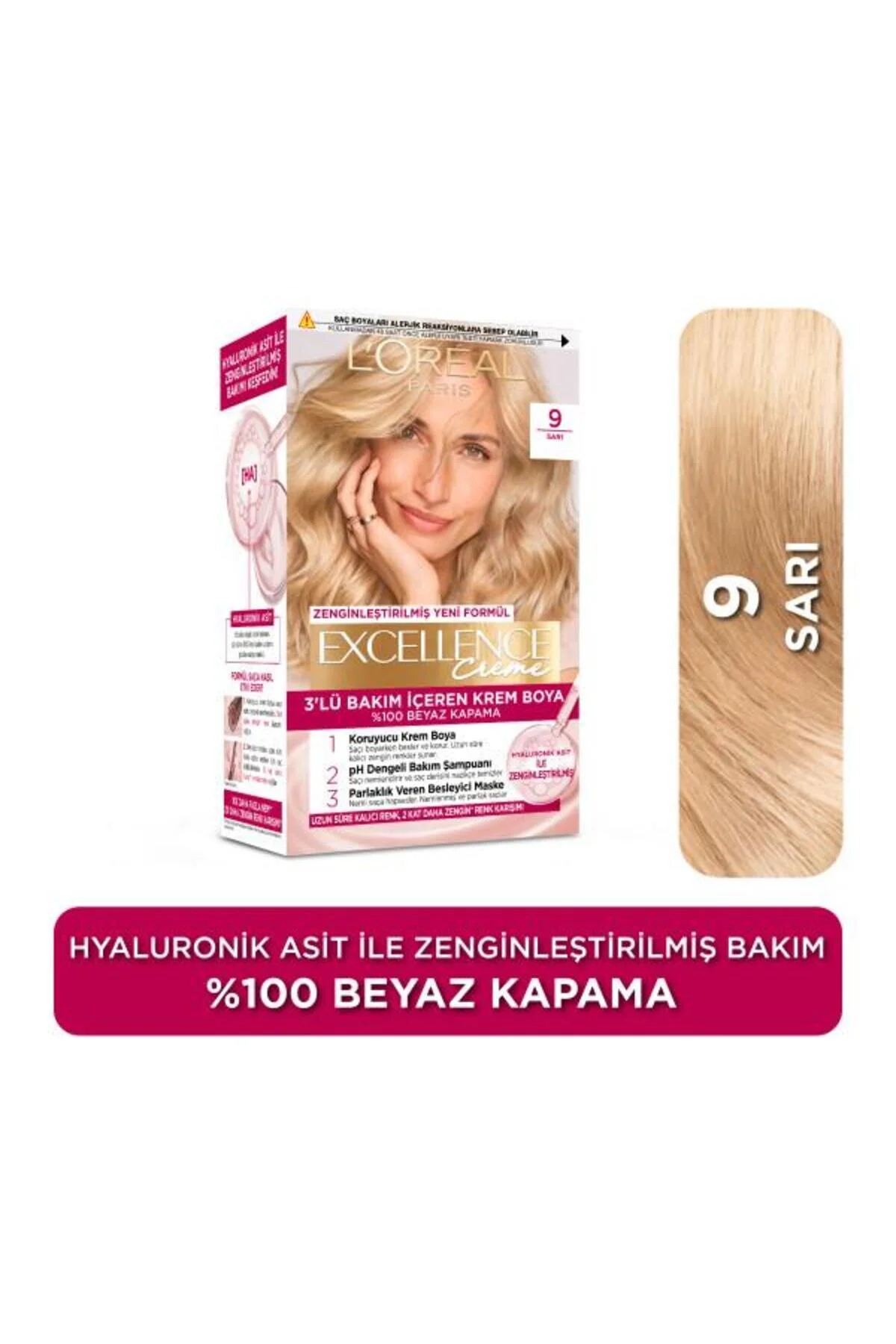 Loreal Excellence Creme 9 Sarı Saç Boyası