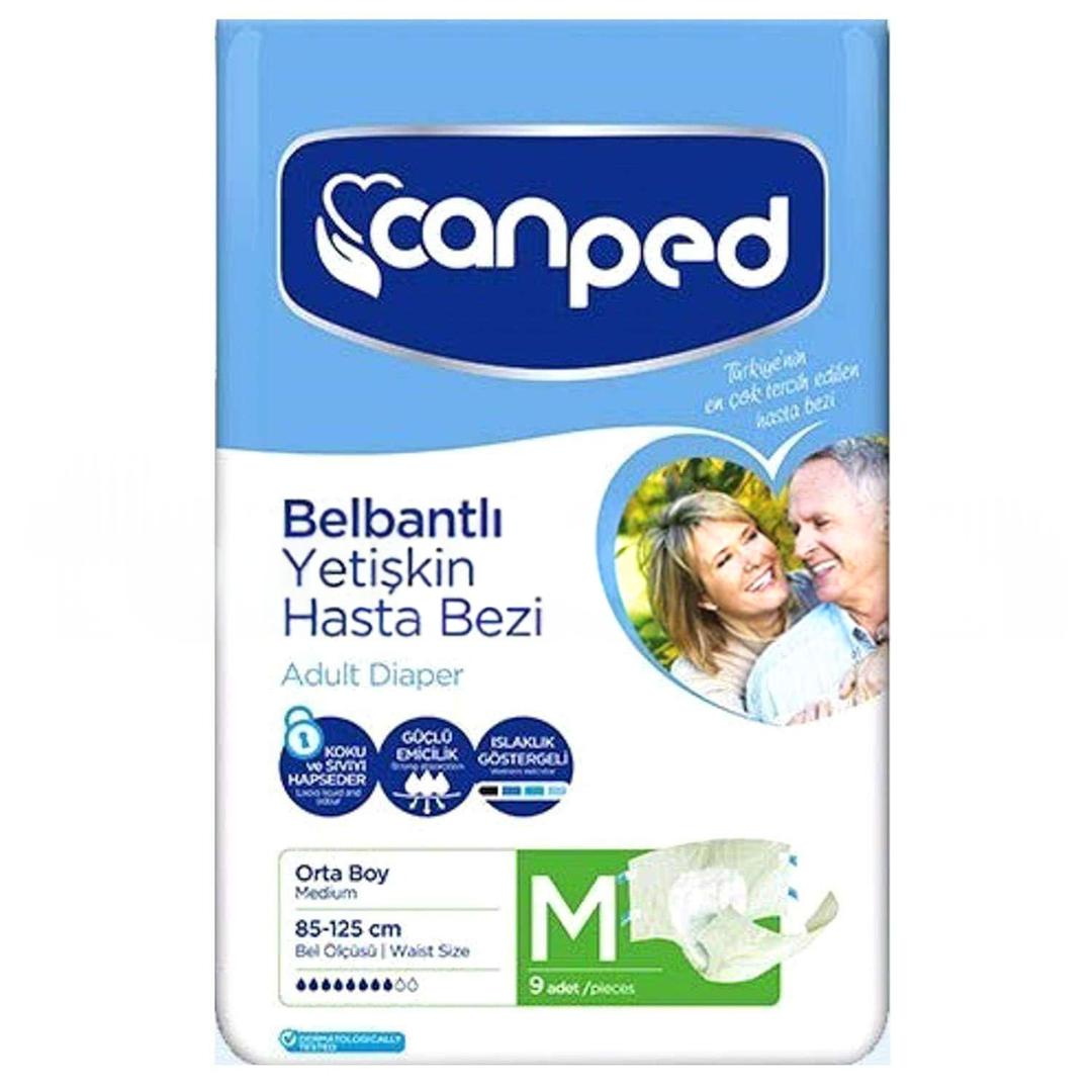 Canped Belbantlı Yetişkin Hasta Bezi Medium 9'lu