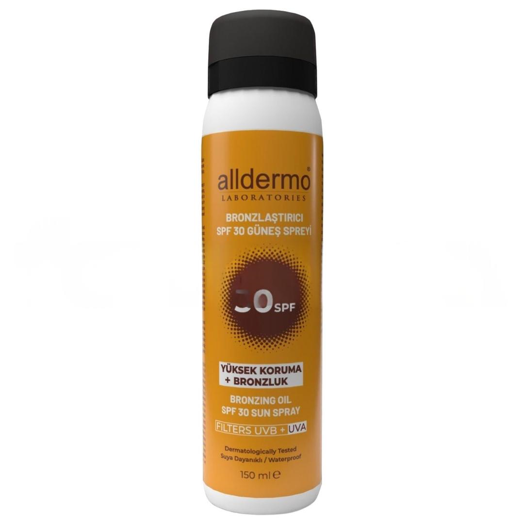 Alldermo Bronzlaştırıcı Güneş Spreyi SPF30 150 ml