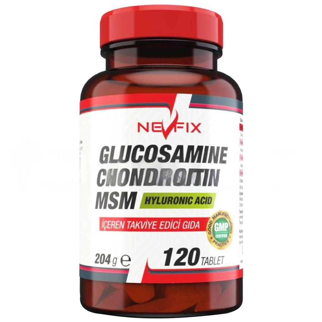Nevfix Glucosamine Chondroitin MSM Hyaluronic Acid 120 Tablet