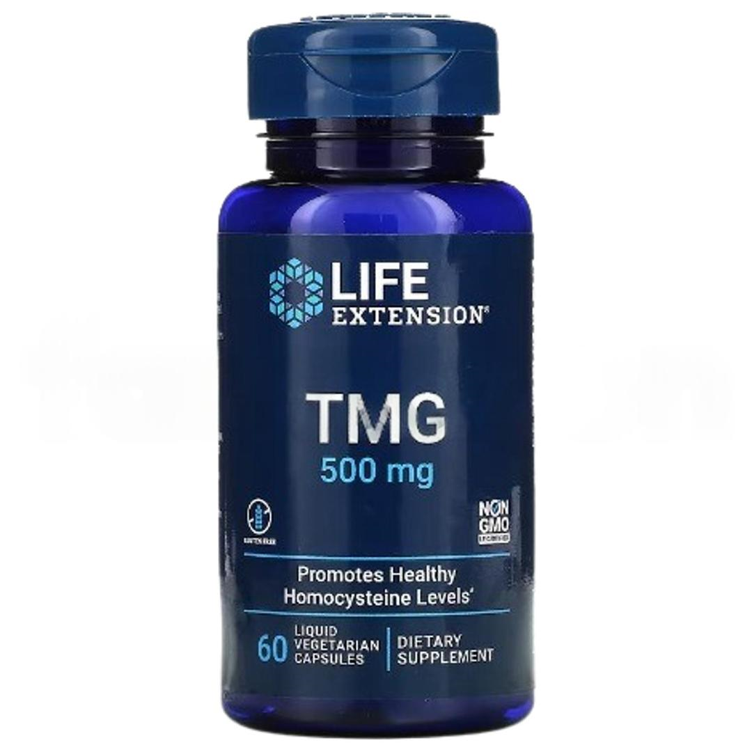 Life Extension Tmg 500 mg 60 Liquid Vegetarian Capsules - İthal
