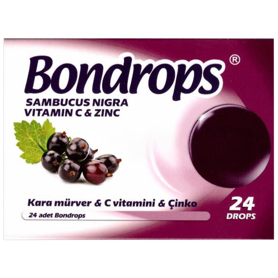 Bondrops Karamürver C Vitamini ve Çinko 24 Pastil