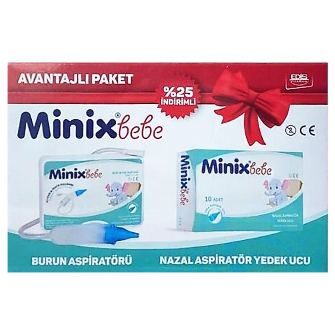 Minix Bebe Aspiratör + Uç 4'lü + Yedek Uç 10'lu